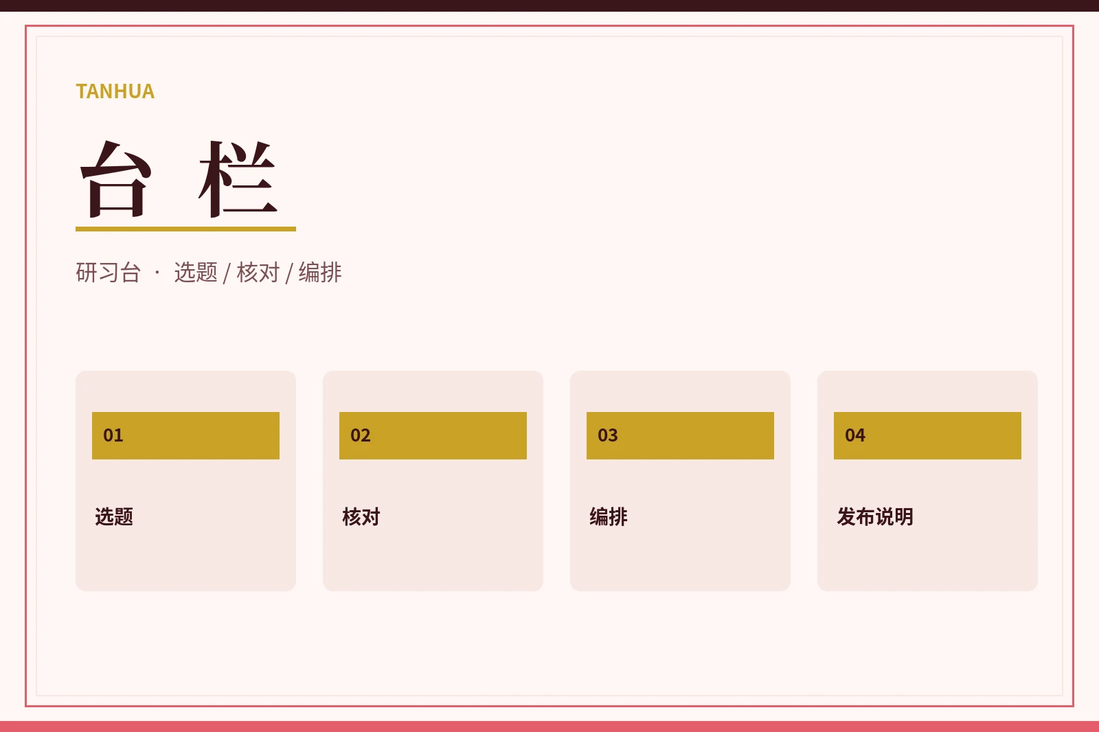 探花案头资料核对与编排